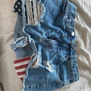 Forever 21 red white and blue shorts